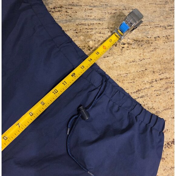 Vtg Eddie Bauer Gore Tex Windbreaker Pants Mens M Blue Drawstring Zip Ankle - Picture 4 of 16